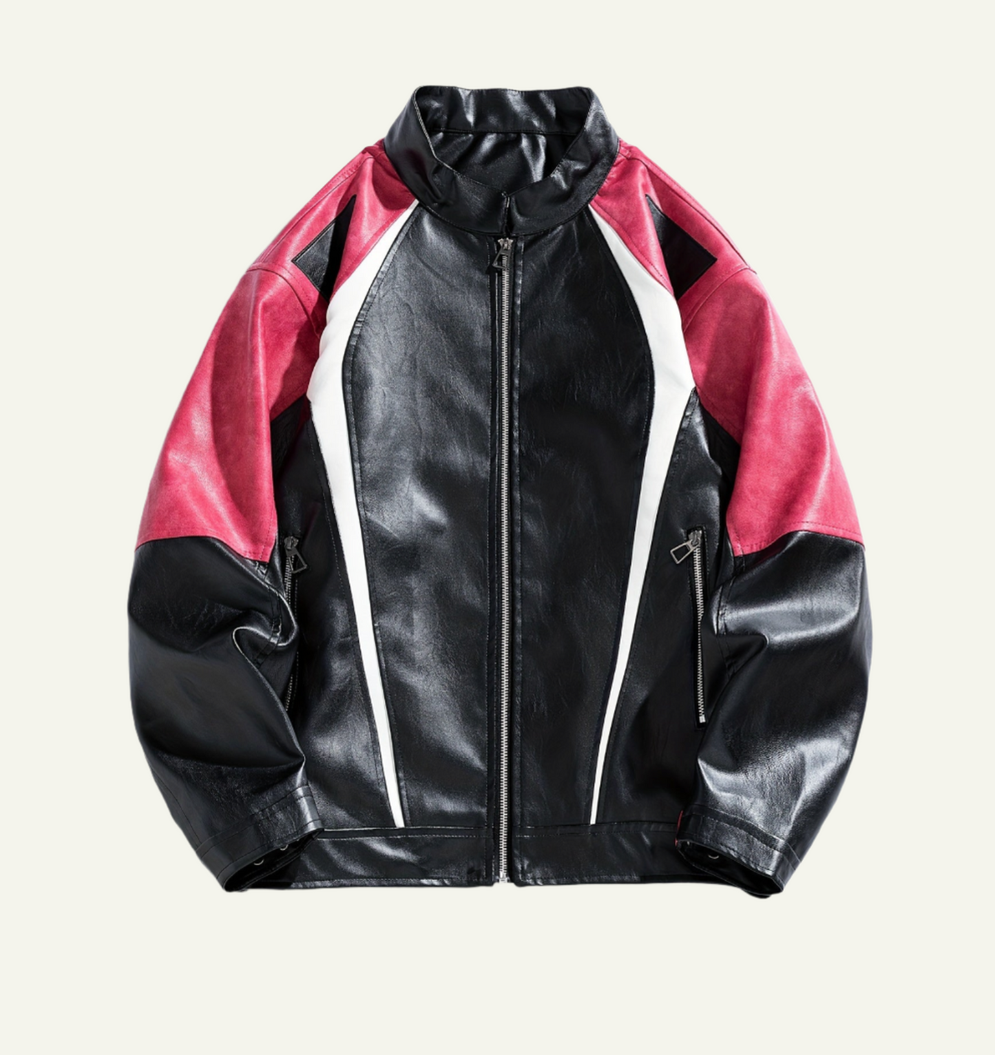 Color-Touched Leather Jacket