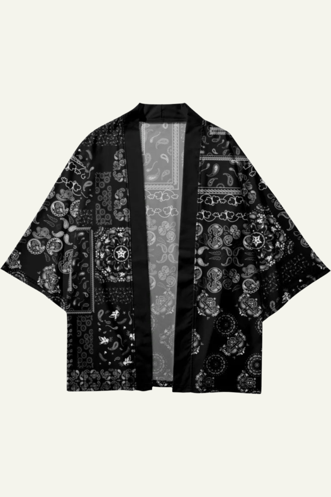 Black Paisley Kimono