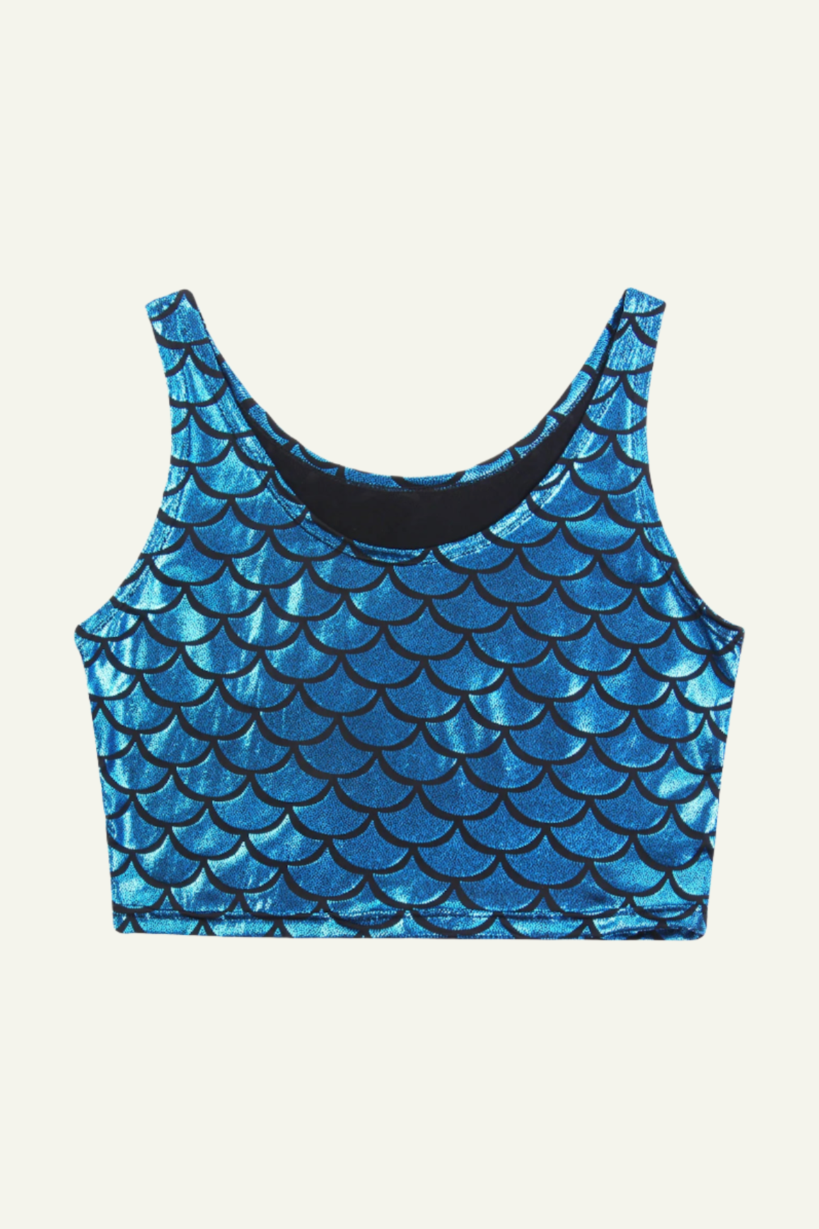 Metallic Fish Scale Crop Top