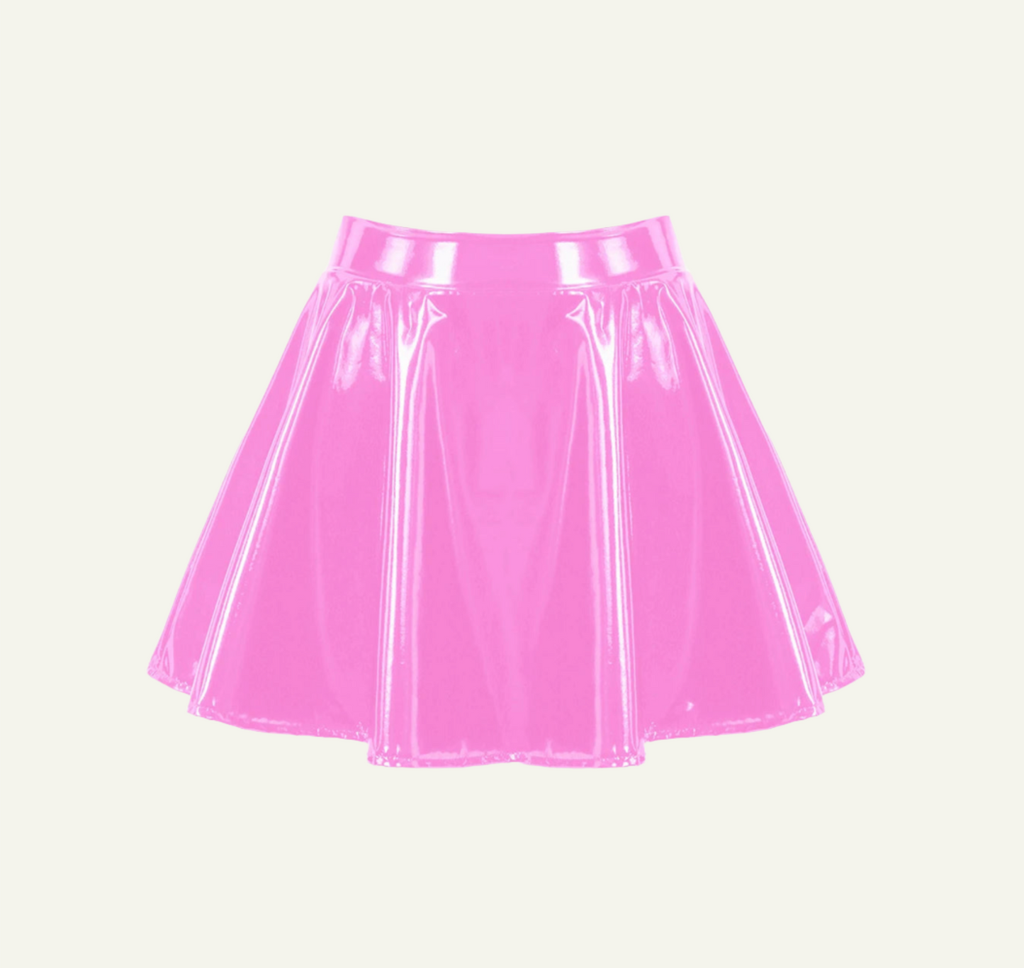 PU Latex Retro Mini Skirt