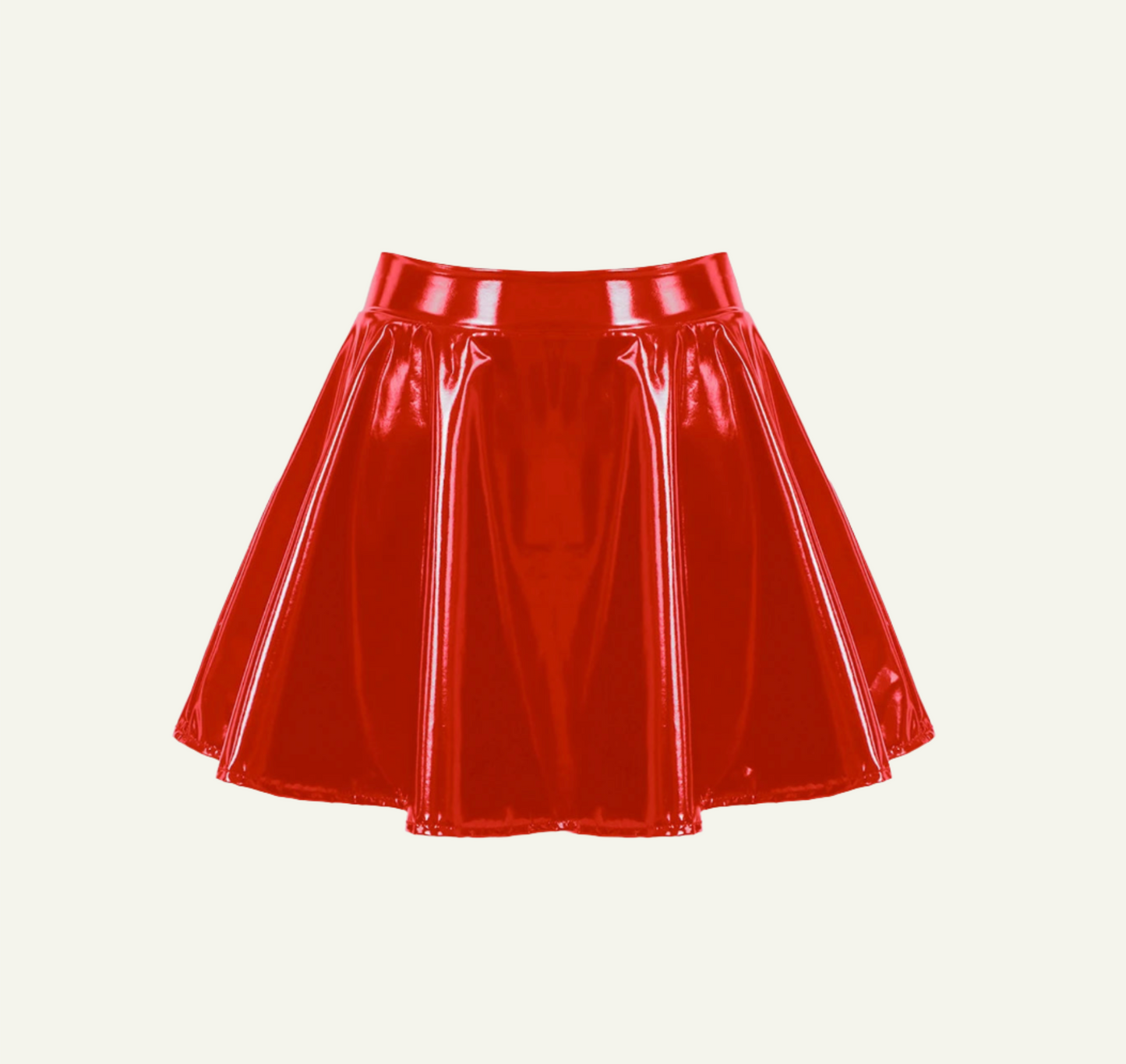 PU Latex Retro Mini Skirt