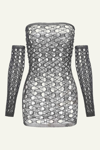 Hollow Out Fishnet Dress