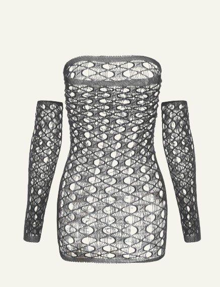 Hollow Out Fishnet Dress