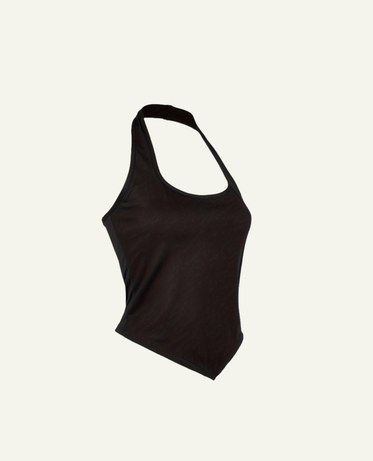 Irregular Neck Crop Top