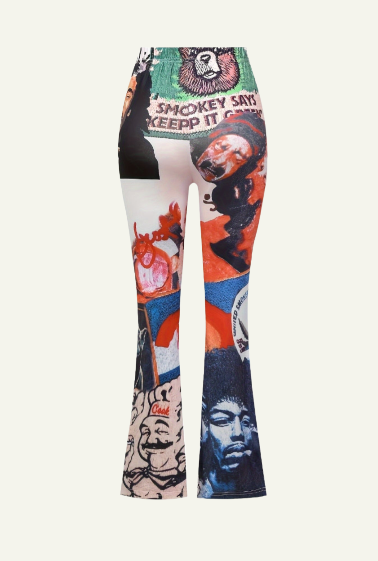 Graphic Print High-rise Pants