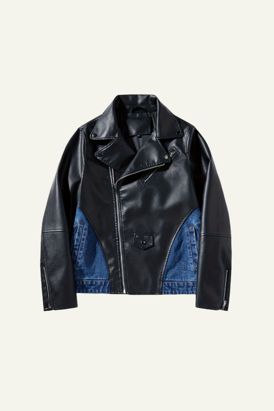 Bi-Leather-Jeans Jacket