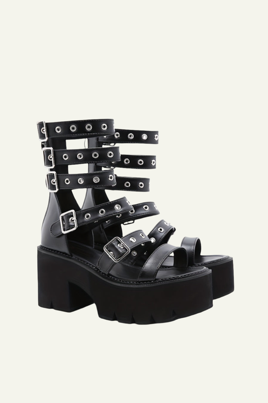 Heeled Plateau Sandals