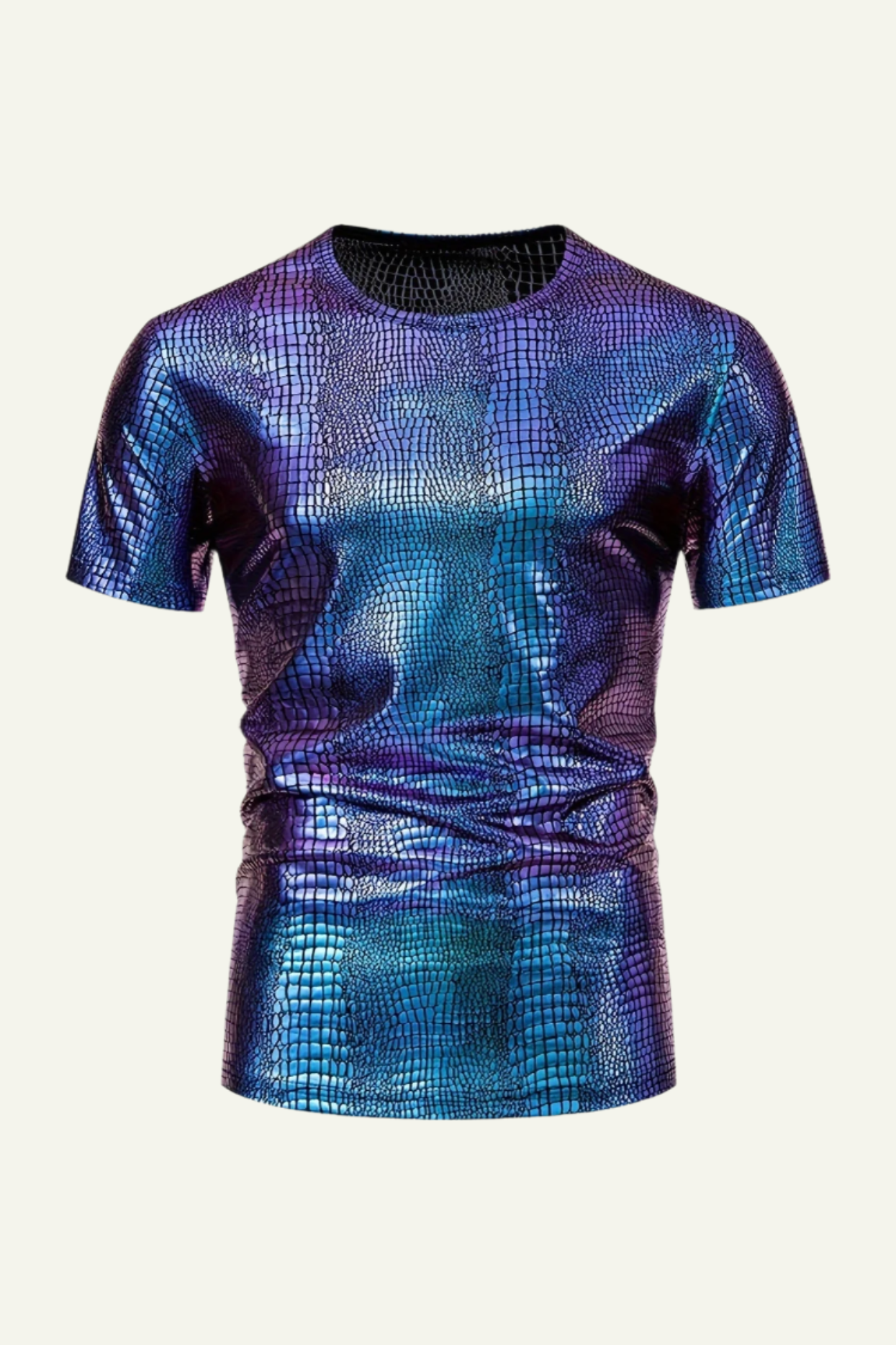 Spacy Metallic Snake Skin T-Shirt