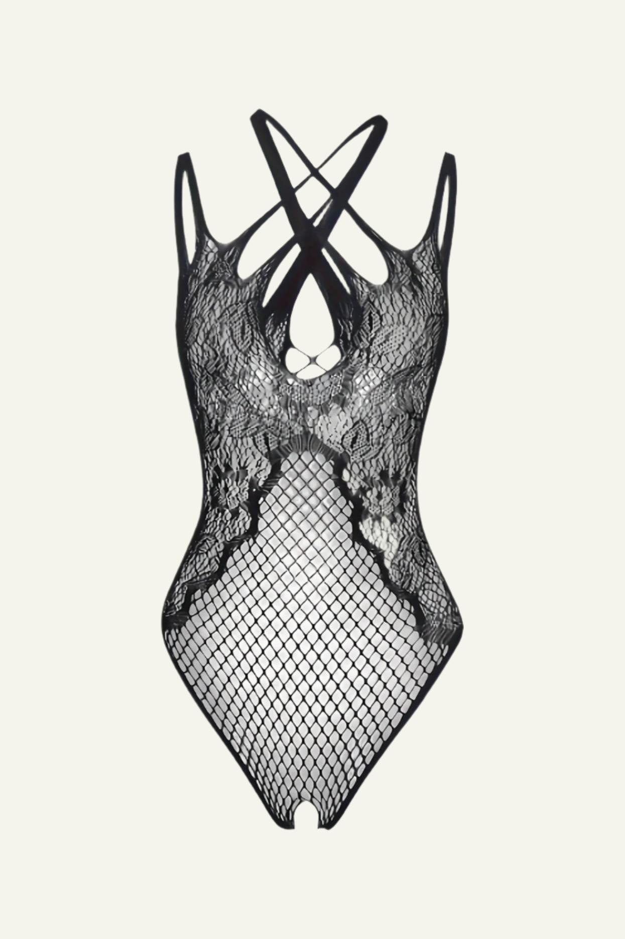 Kinky Jacquard Fishnet Bodysuit