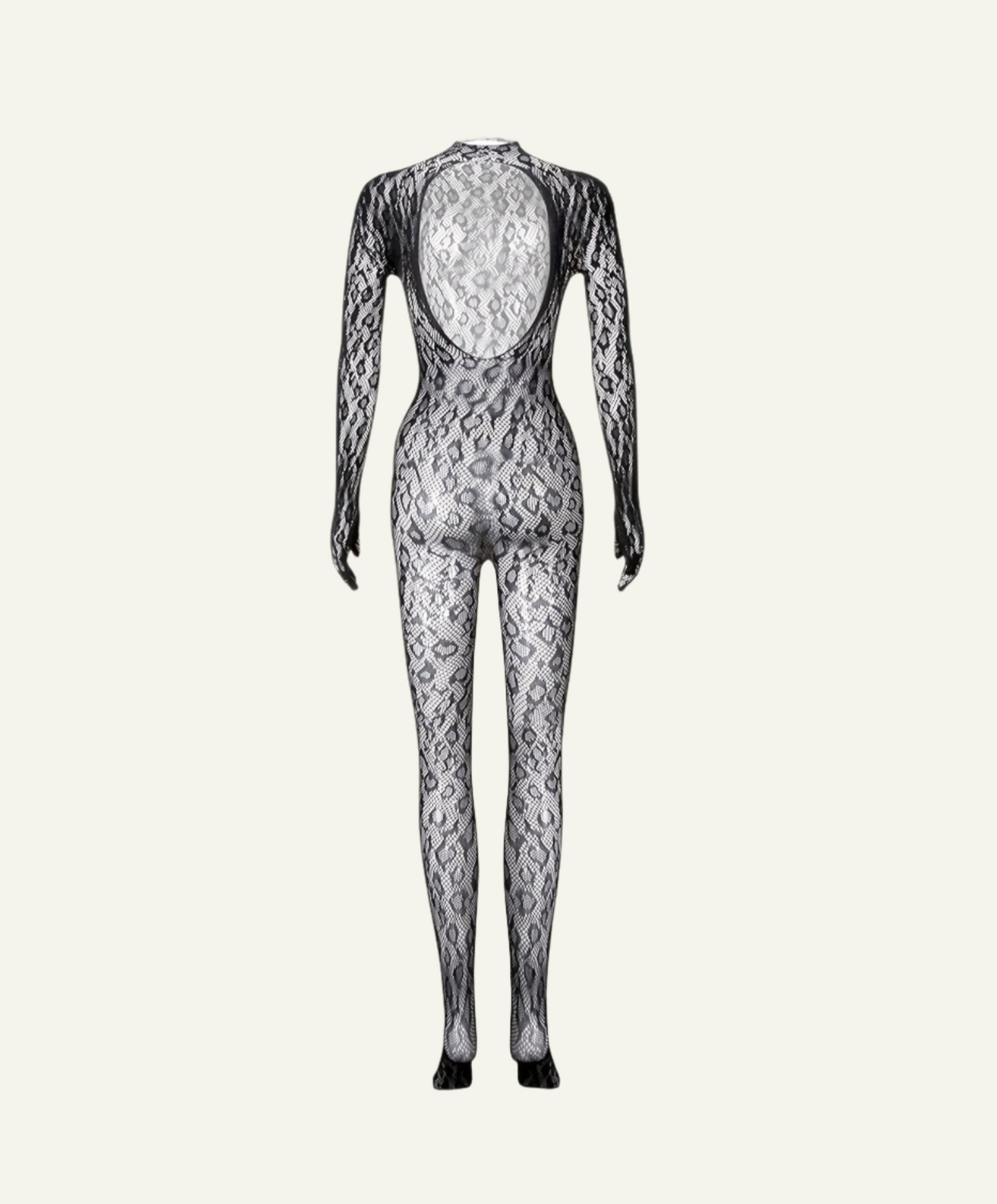 Leopard Fishnet Jumpsuit