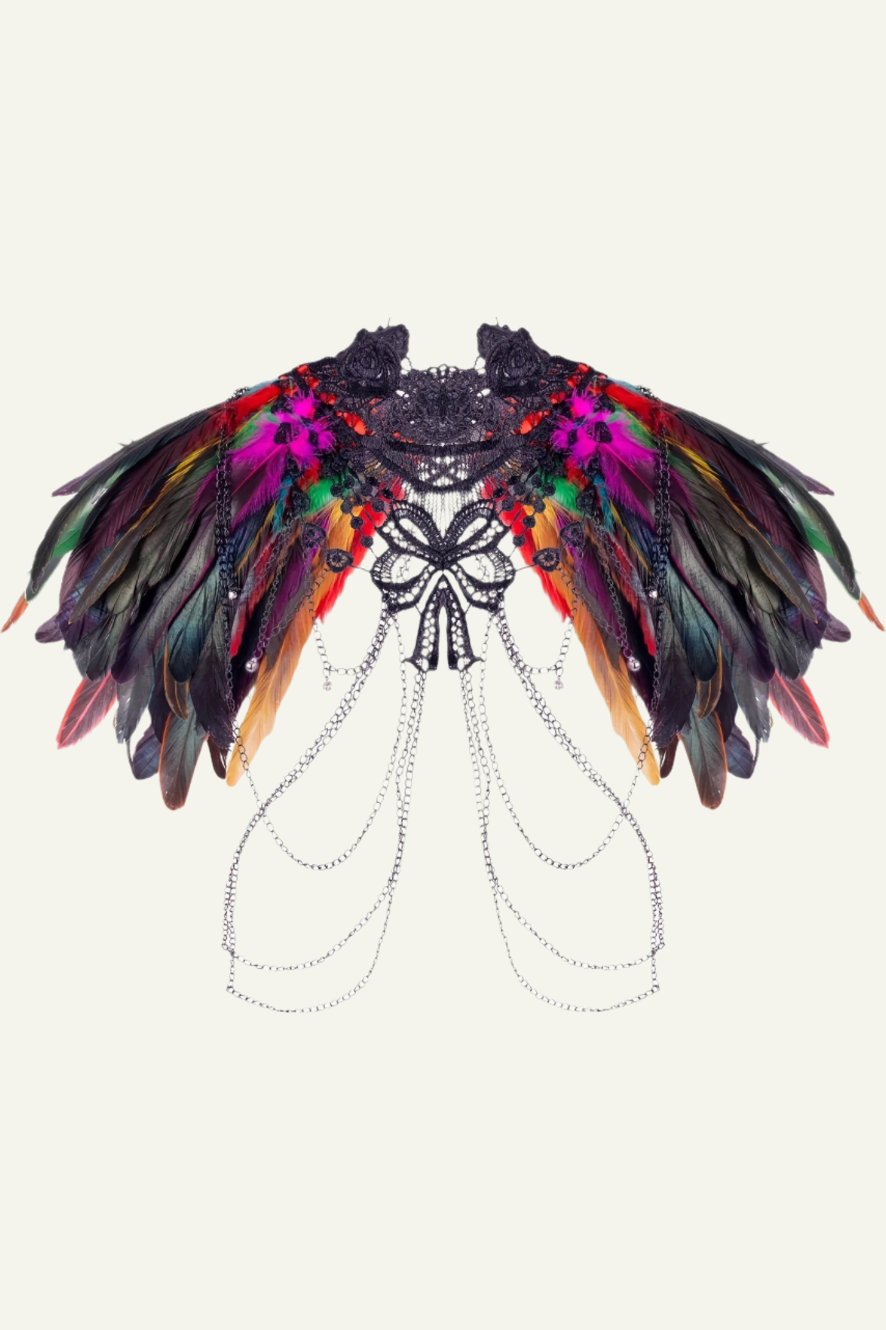 Colorful Parrot Feather Harness