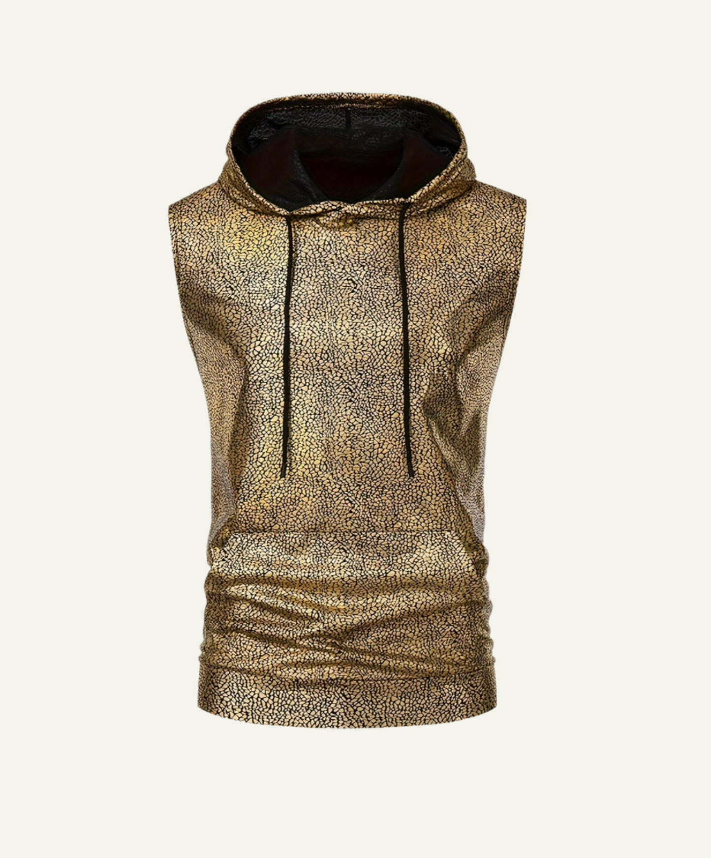 Metallic Snake Skin Tank Top with Hood