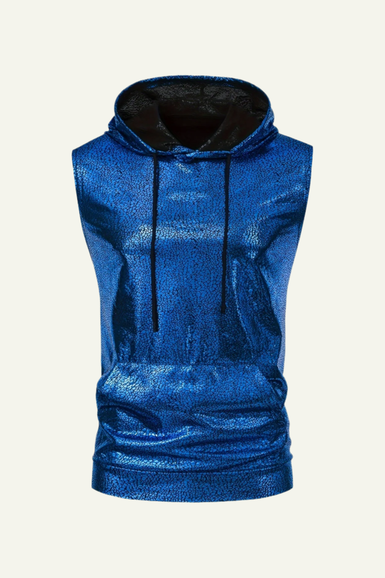 Metallic Snake Skin Tank Top with Hood