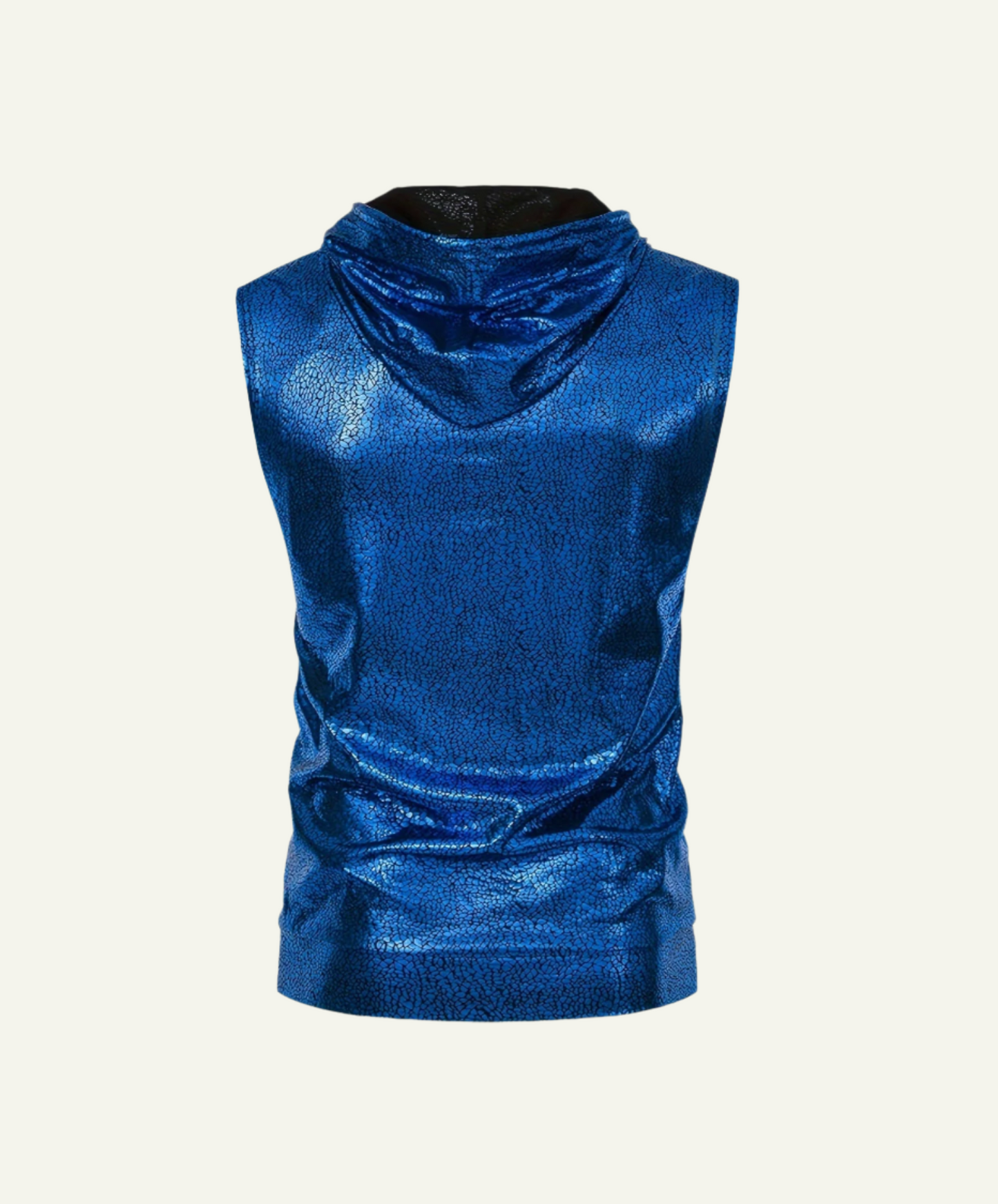 Metallic Snake Skin Tank Top with Hood