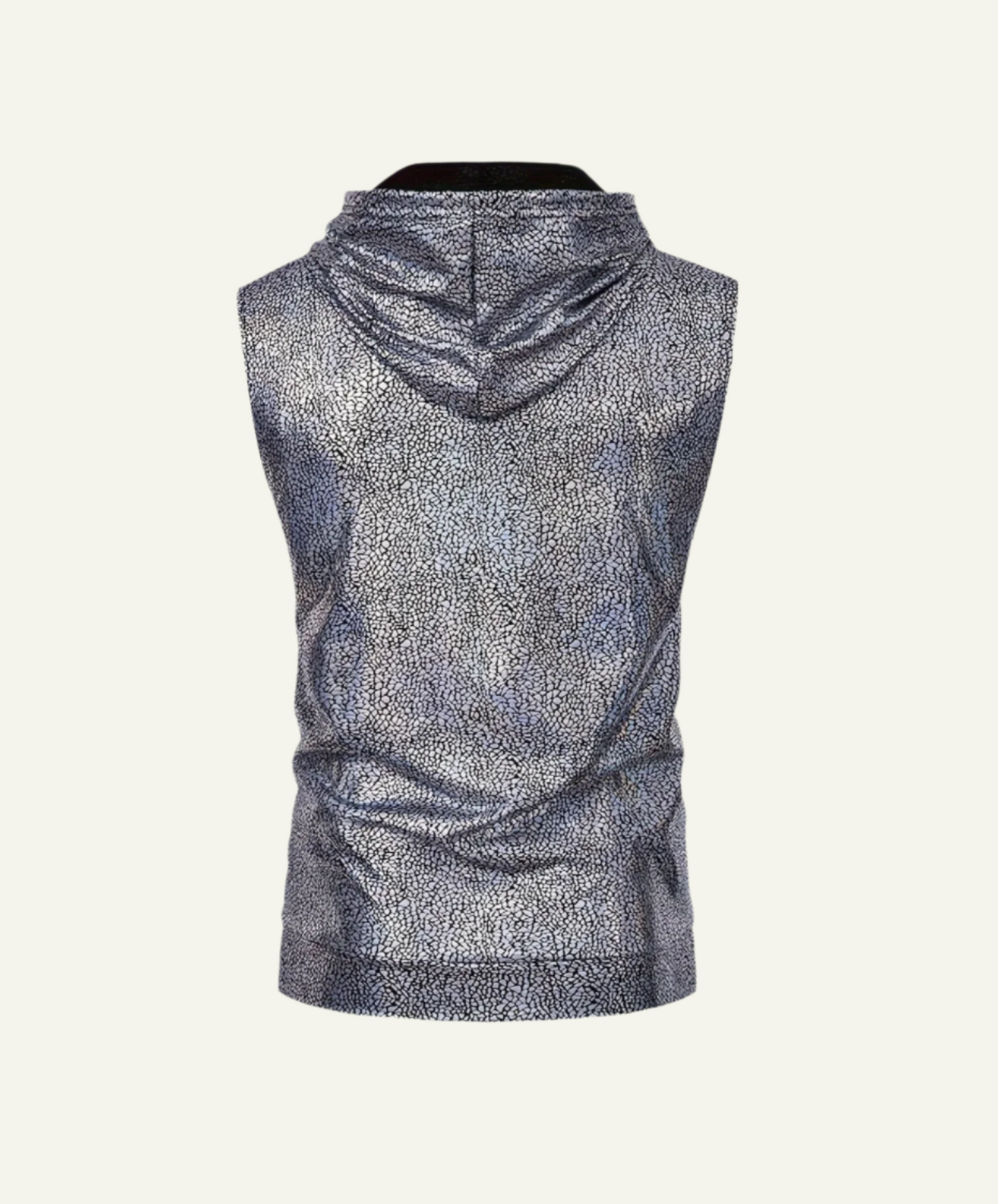 Metallic Snake Skin Tank Top with Hood