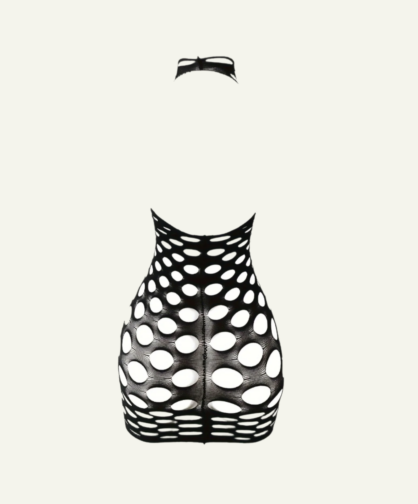 Backless Fishnet Mini Dress