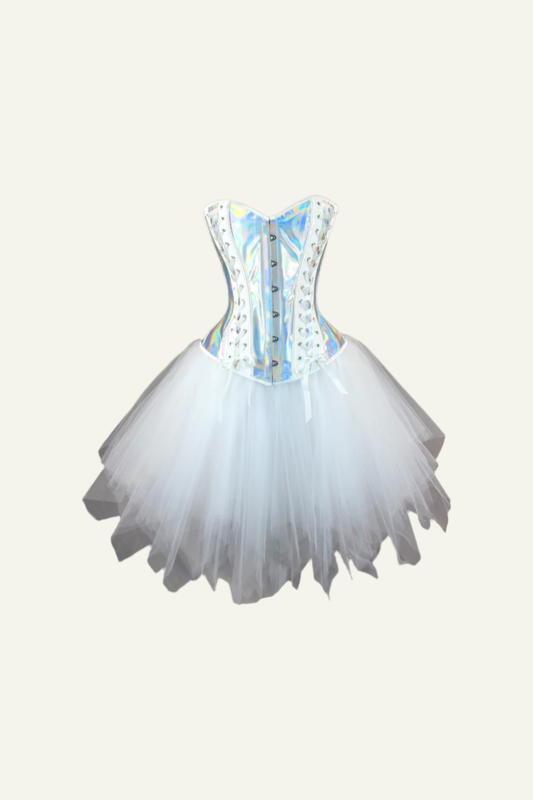 Intergalactic Backless Corset with Mesh Layered Puffy Skirt