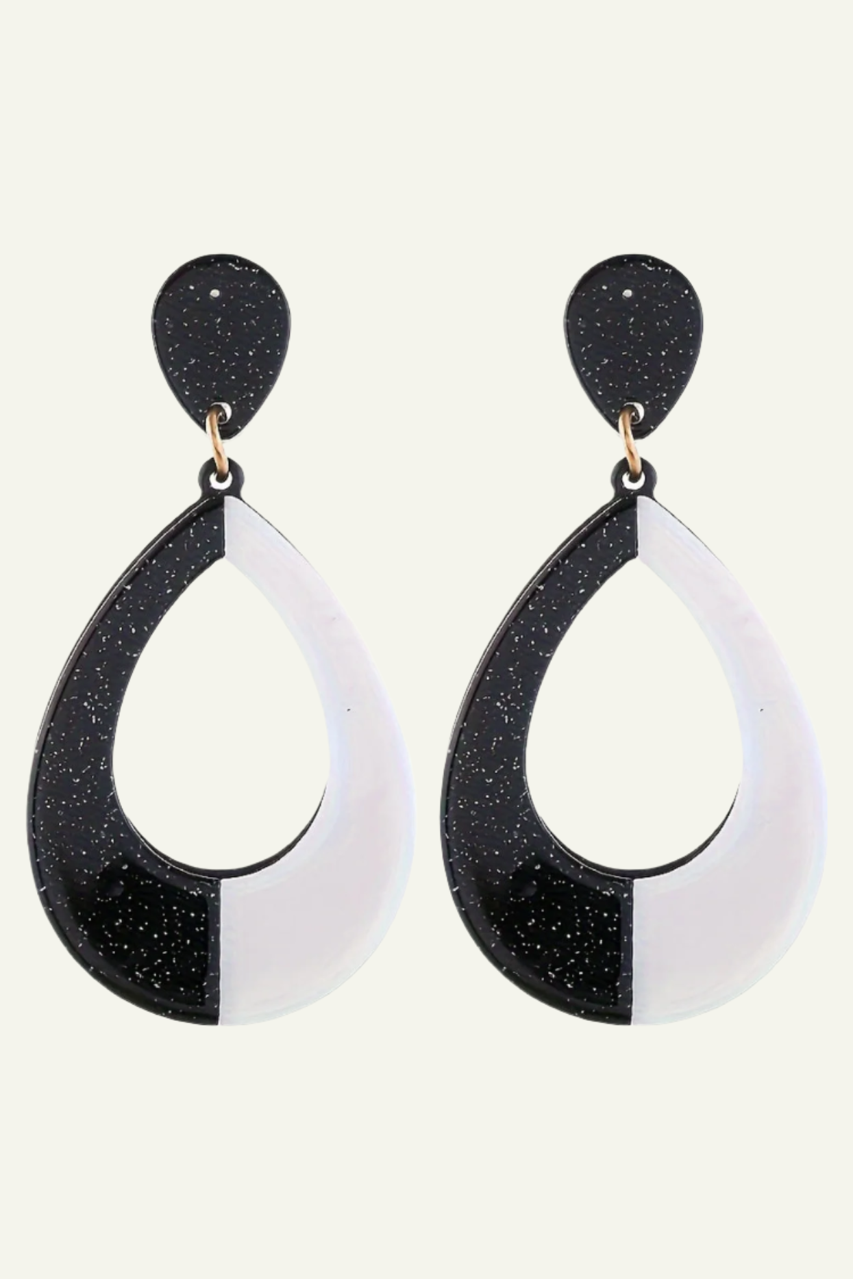 Black & White Drop Earrings