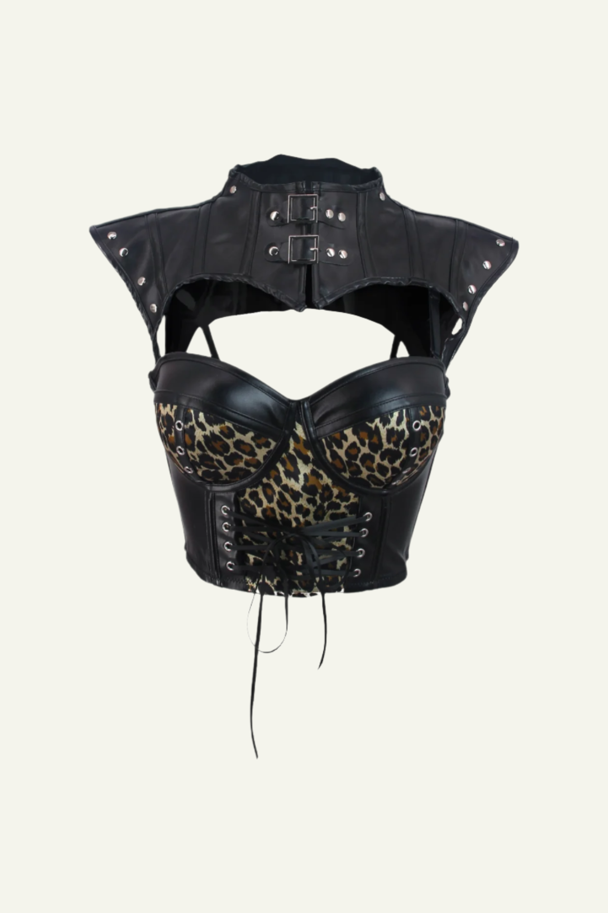 Leopard Leather Bustier