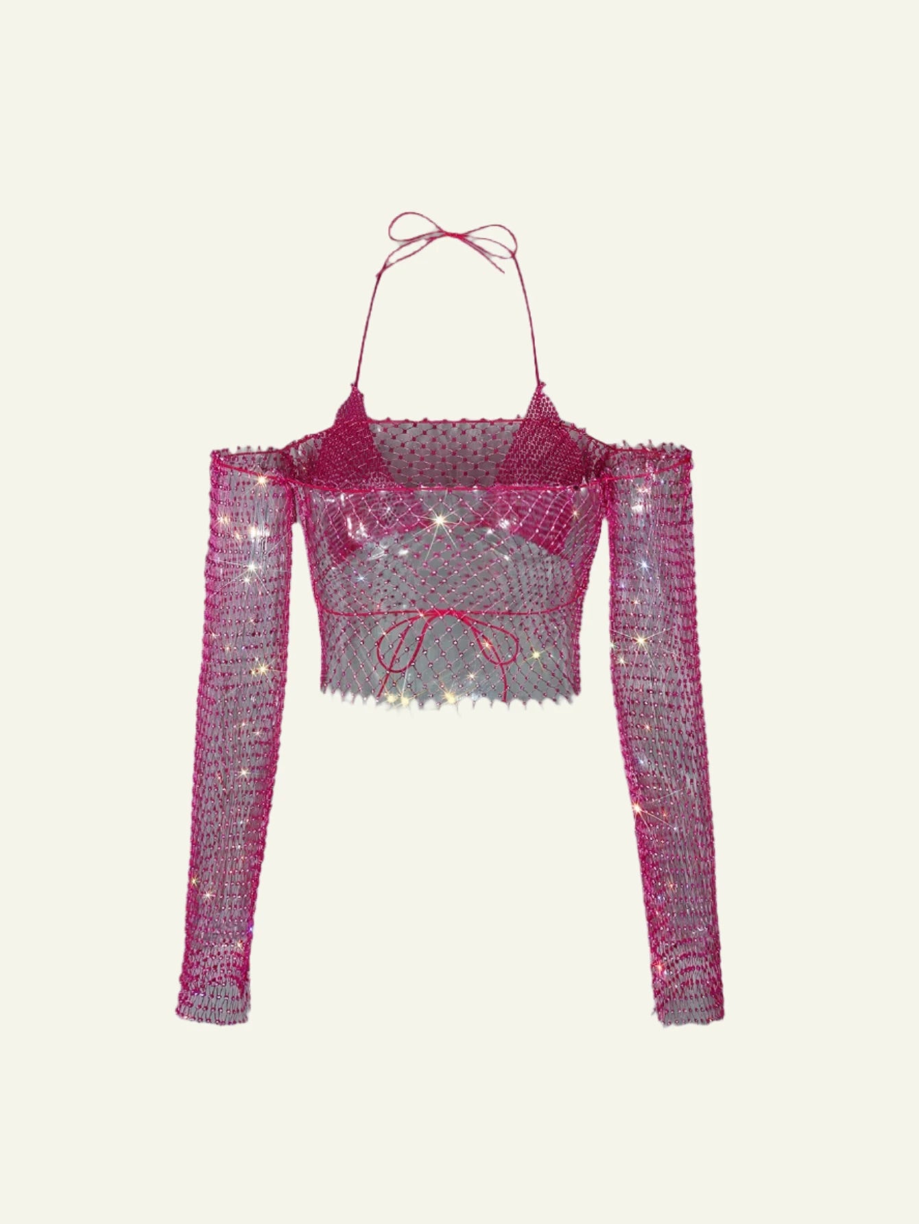 Glitter Mesh Sling Top