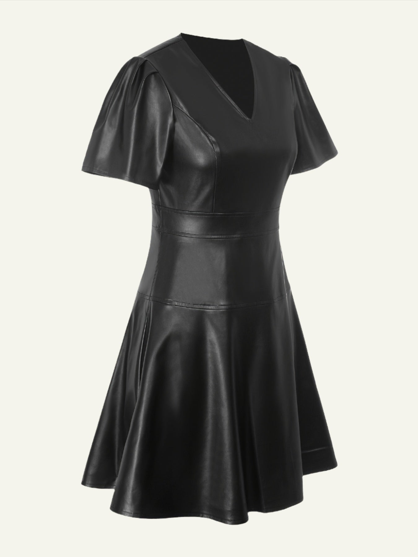 Black Leather Widow Dress