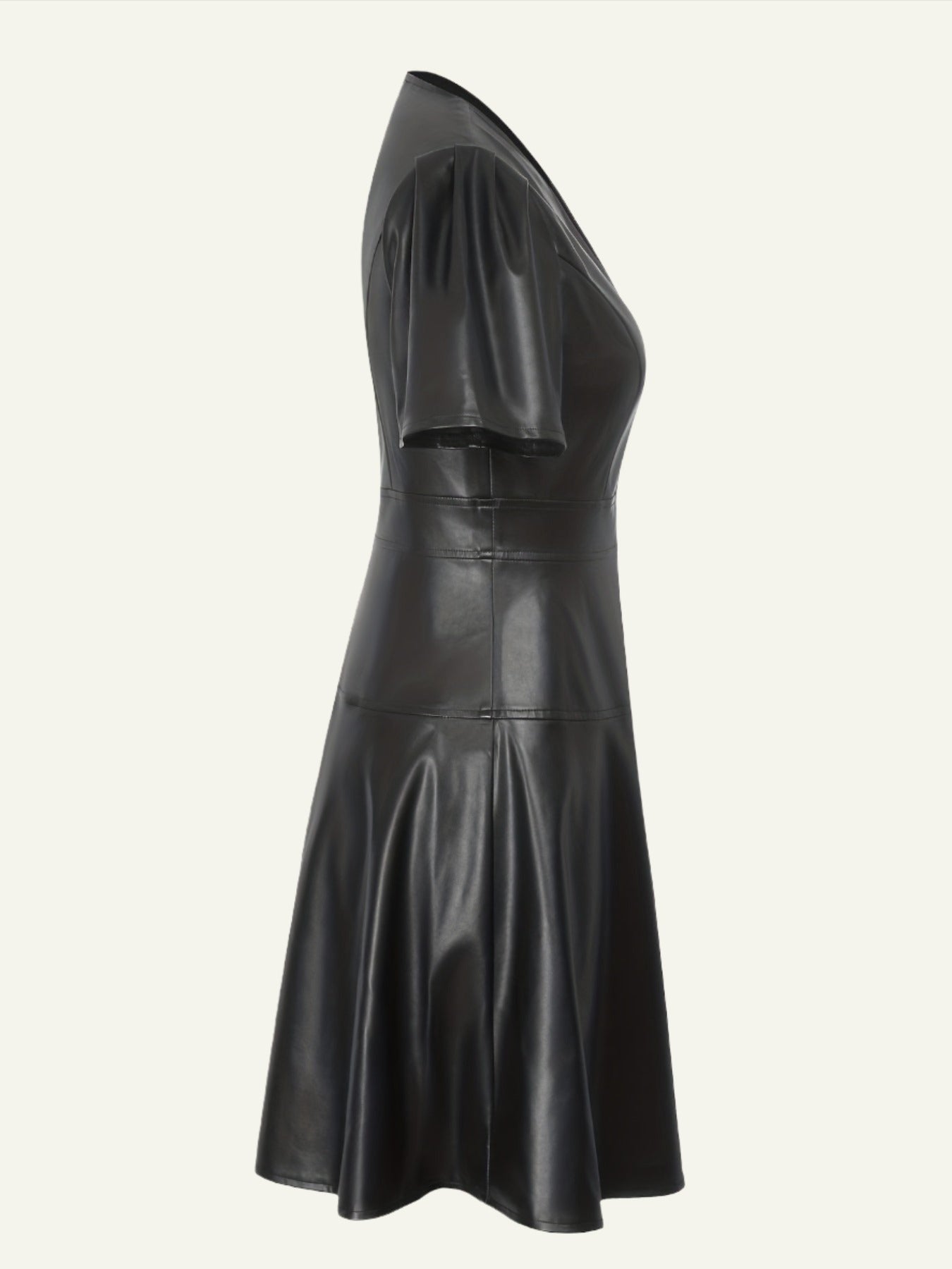 Black Leather Widow Dress